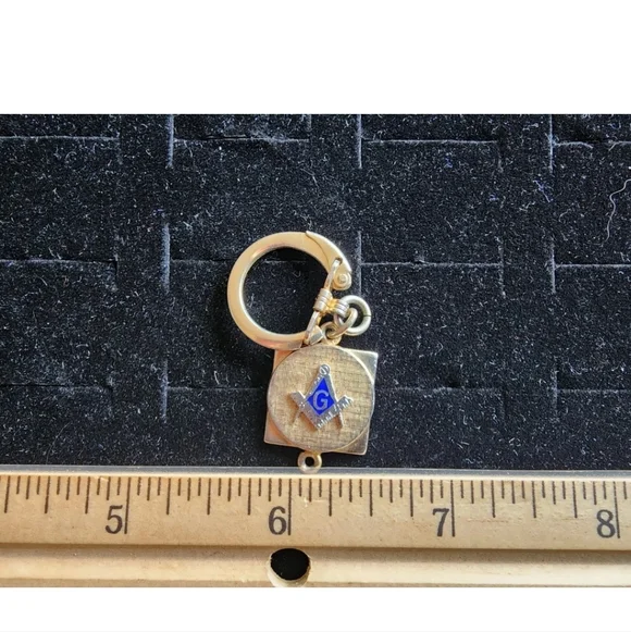 Vintage Swank Mason's Keychain Used Fraternal Order Collectible