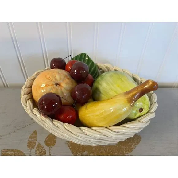 Vintage Italian ceramic fruit bowl 1960’s mid century