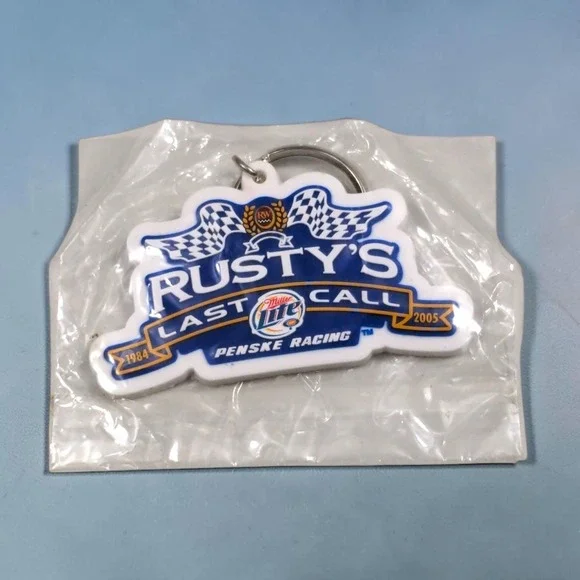 VTG 2005 Rusty Wallace Last Call Miller Lite Penske Racing Keychain NASCAR New