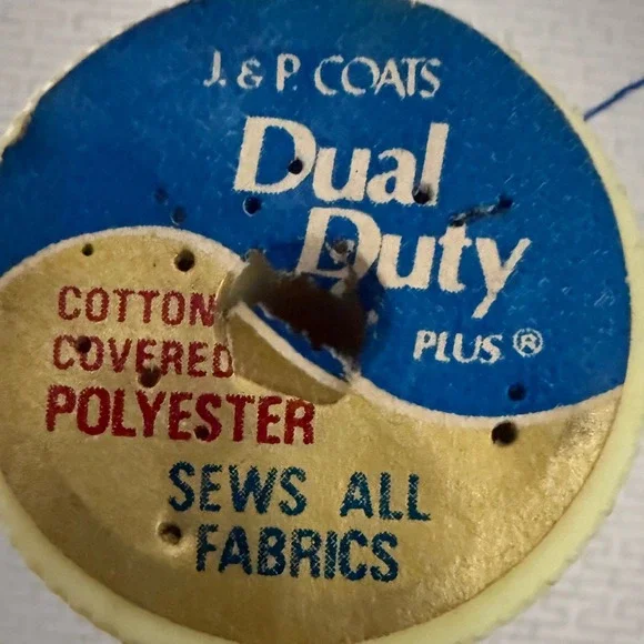 J&P Coats Dual Duty Plus Blue Thread Cotton Covered Polyester Sewing‎