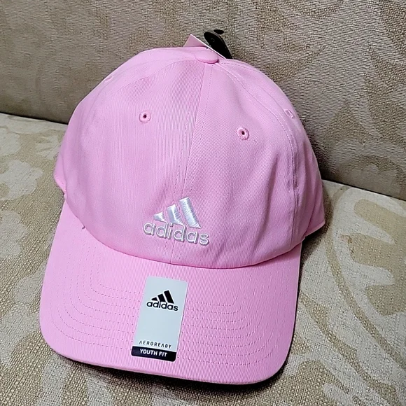 ADIDAS PINK NWT CAP YOUTH FIT AEROREADY ADJUSTABLE