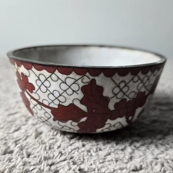 Chinese Cloisonne Floral Bowl