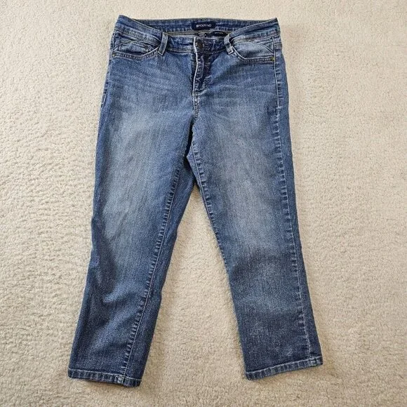 Bandolino‎ Selene Jeans Women's Size 4 Cropped Light Blue Denim Missy