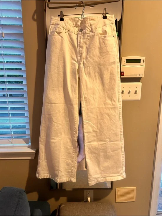 Esprit Wide-Leg White Denim Jeans 12T