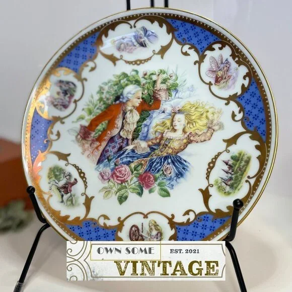 Limoges Porcelain Sleeping Beauty Premier Edition 1983 w/ Display Stand