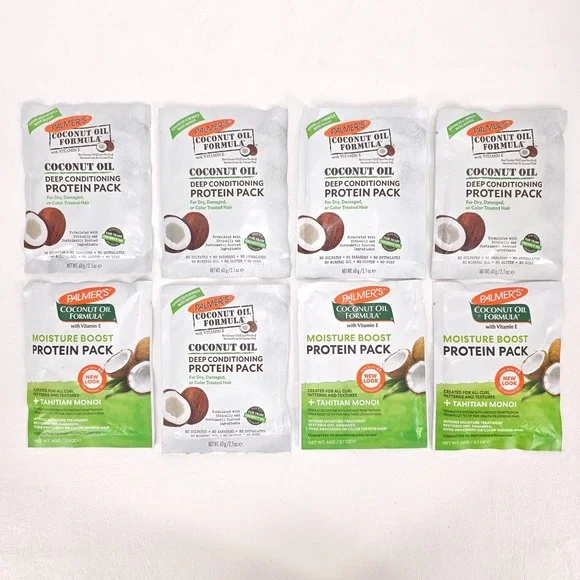 8 Palmers Coconut Oil Protein Packs Deep Conditioning Treatment Dry Damaged Hair