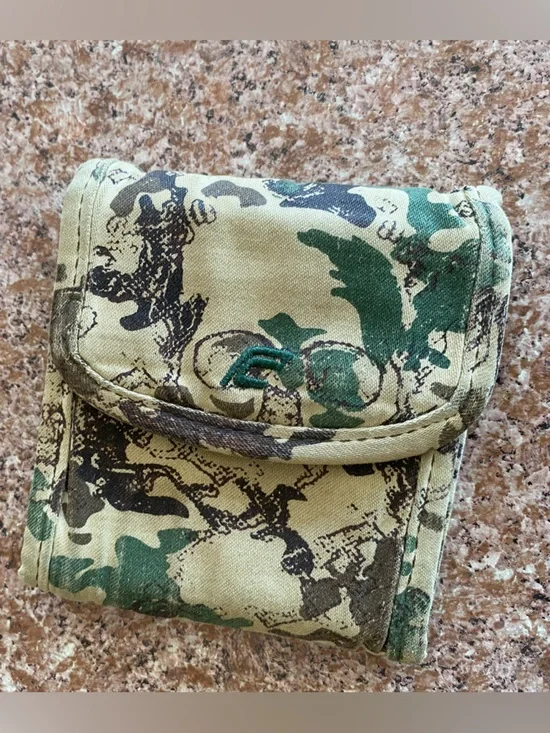 French Connection Green Camouflage Canvas Wallet
