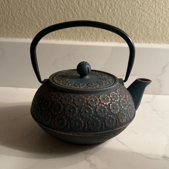 Vintage Decorative Cast Iron Japanese Teapot