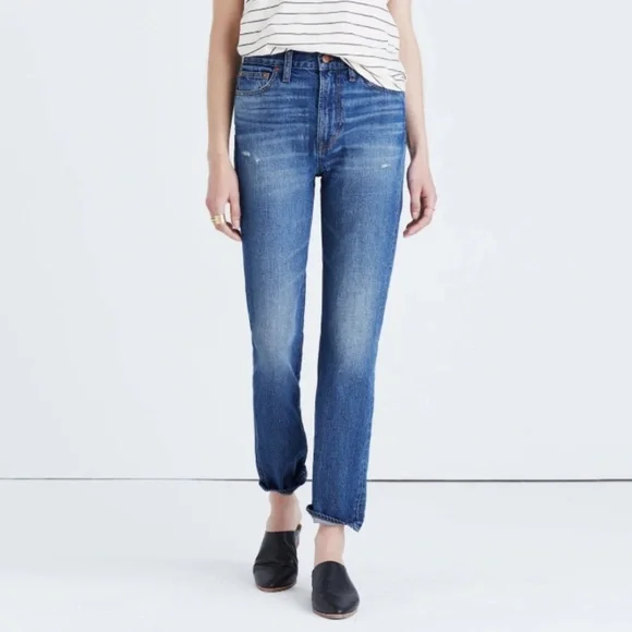 Madewell The Perfect Vintage Jean Johnny Wash Cotton Rigid High Rise Size 25