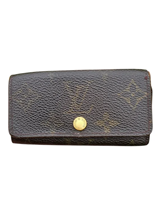 Louis Vuitton Brown Monogram Canvas Men's Key Holder Wallet Vintage Faded Patina