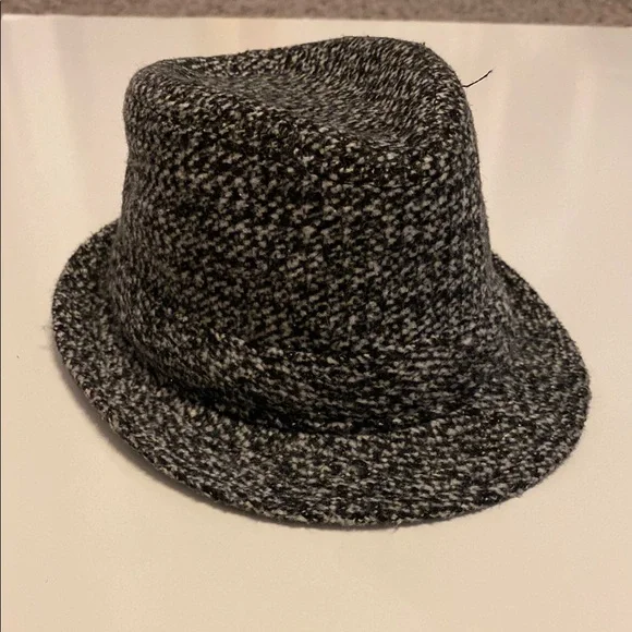 Infant Black Tweed Fedora Hat