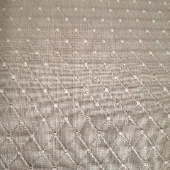 FABRIC #1346 - Home Decor - Neutral Tan Woven Diamond Print Remnant - 2 pieces