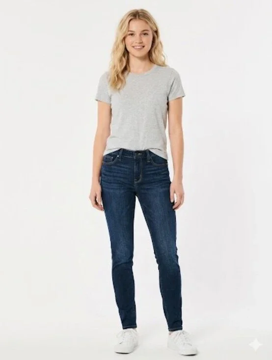 Hollister Indigo Curvey Highrise Jean Leggings Sz 7R