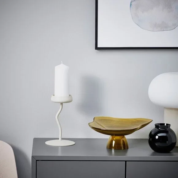 New ! Ikea Steel Candle Holder White 9