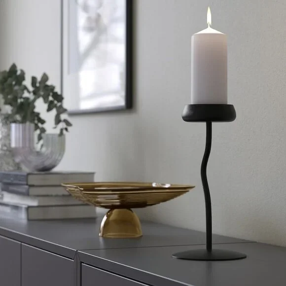 New ! Ikea Steel Candle Holder Black 9