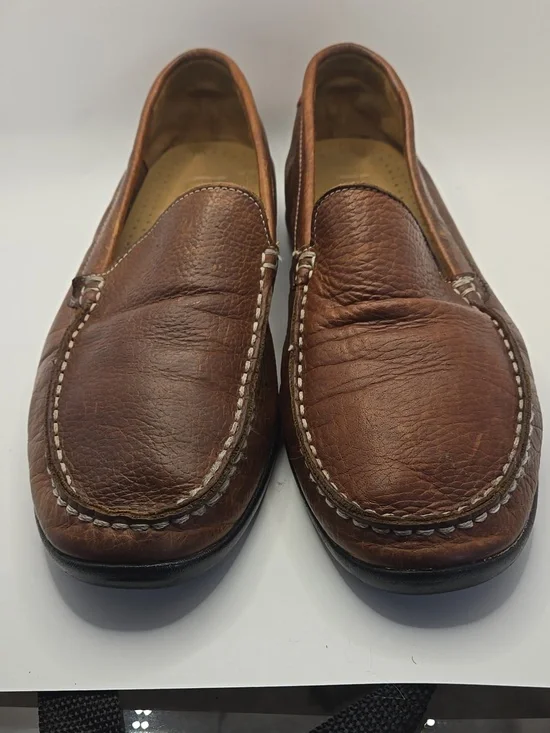 FootJoy Men's Club Casuals Brown Leather Slip-On Loafers Sz 10 Drivng Shoes Boho