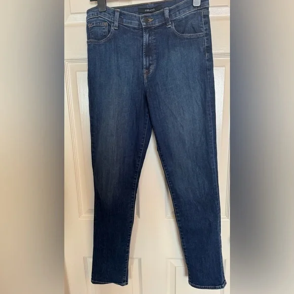J Brand Ruby High Rise Straight Jeans Size 28 Blue Stretch Ankle