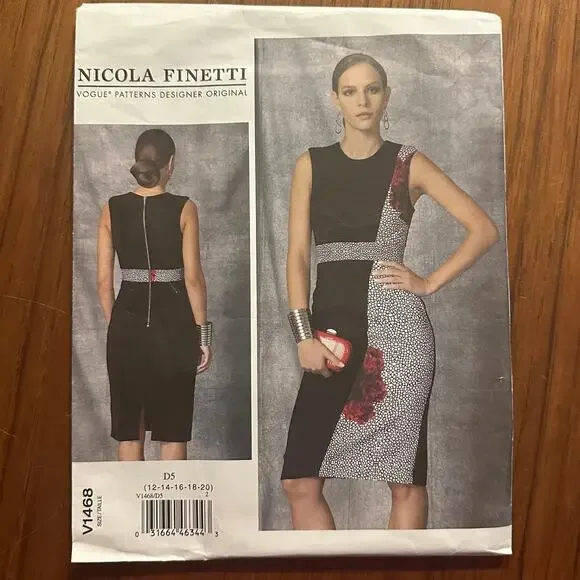 Vogue Pattern 1468 Nicola Finetti Size 12-20 Designer Original