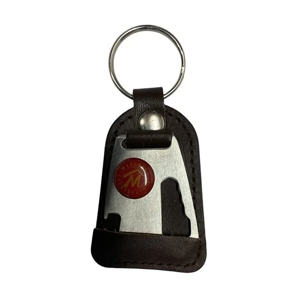 Marlboro Country‎ Multi Tool Keychain Bottle Opener Key Ring Brown Leather