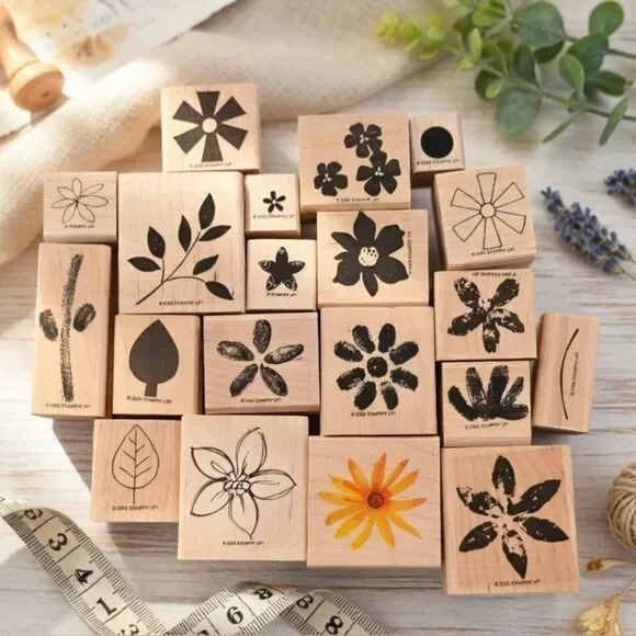 Stampin' Up! Black Floral Rubber Stamp