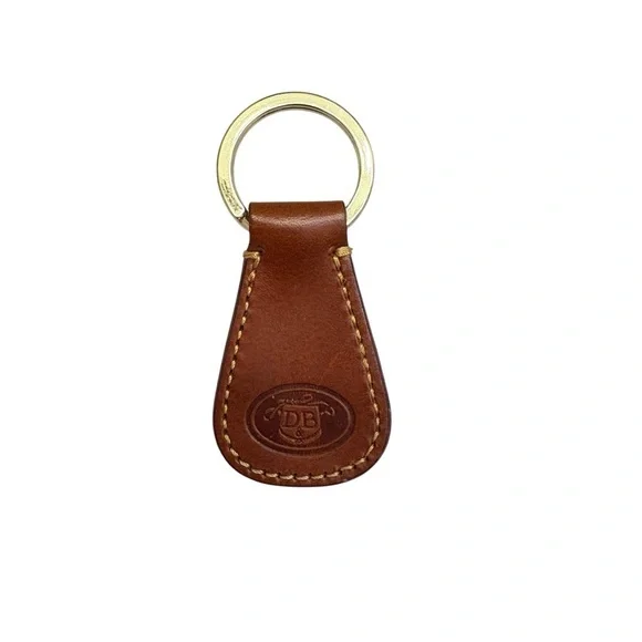 Dooney & Bourke Brown Leather Key Holder ring