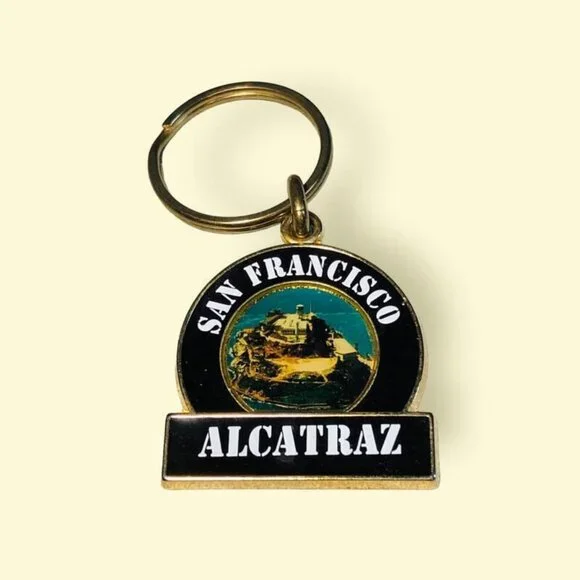 San Francisco Alcatraz Keychain Keyring Vacation Travel