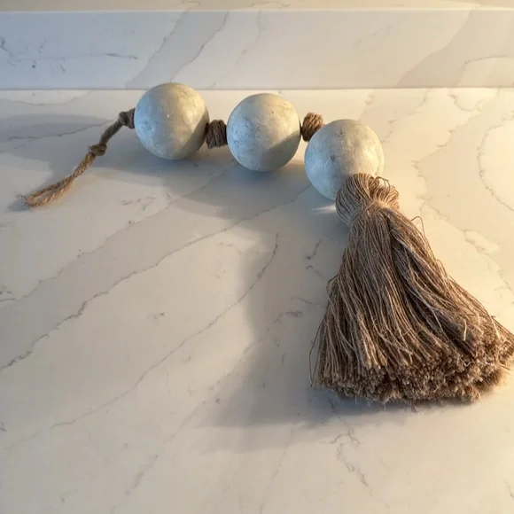 Decorative Tassel with Large Clay Beads