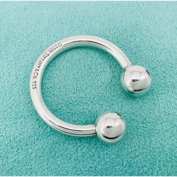 Tiffany & Co Horseshoe Key Ring Chain in Sterling Silver