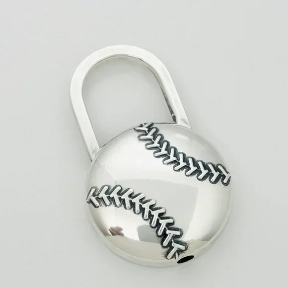 Tiffany & Co Baseball Sports Theme Key Ring KeyChain in Sterling Silver