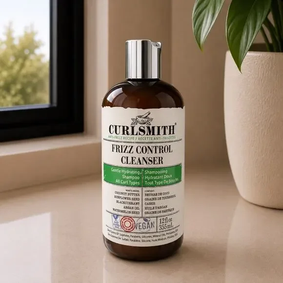 $26 Curlsmith Frizz Control Cleanser Shampoo 12 oz Anti-Frizz Hydrating Vegan
