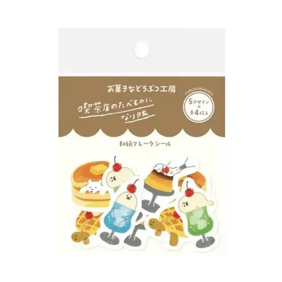 Furukawashiko Kawaii Sticker Flakes, Cream Soda Pancakes Seal Bears Bunny Turtle