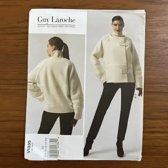 NEW FF V1335 Guy Laroche Vogue Sewing Pattern Misses Jacket Pants SZ A5 14-22