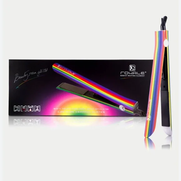 NIB-Royale Genius Heating Element Flat Iron, Ceramic