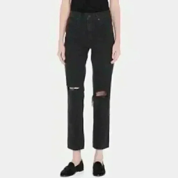 SLVRLAKE Virginia Slim Jeans in Shadow Ridge Deconstructed