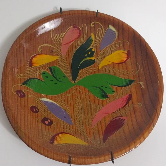 Hand Painted Wooden Bowl