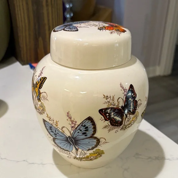 Butterfly Ceramic Jar