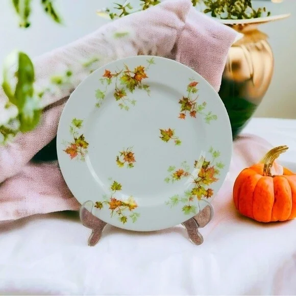 Vintage HAVILAND LIMOGES France Autumn Leaf Dinner Plate 9.75