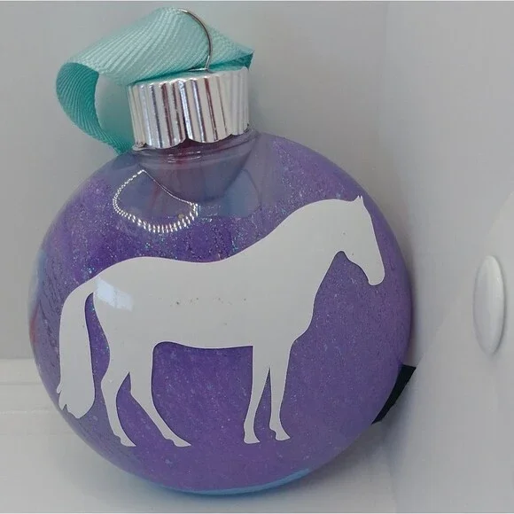 Hand Crafted Christmas Ornament Horse Decorations Plastic Bulb