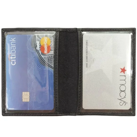 Men Genuine Leather Credit Card Case ID Holder with RFID Blocking