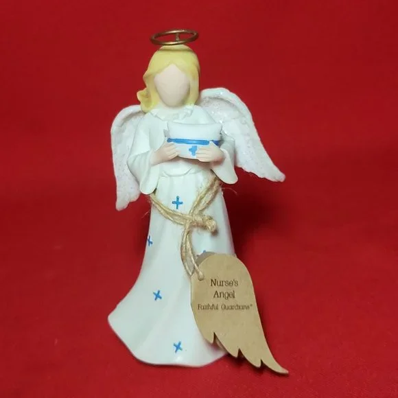 Nurse Angel Holding Nurse Cap Faithful Guardians Figurine Decor FG9-9188