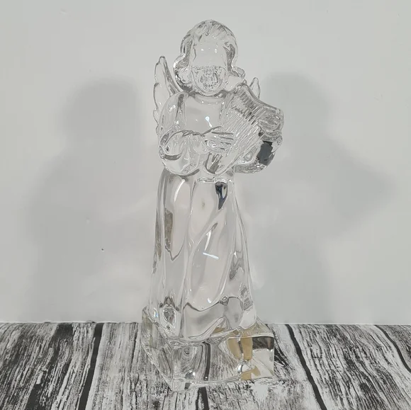Mikasa Herald Collection Angelic Harp Figurine Crystal Christmas Angel Germany
