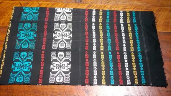 Vintage Mid Century Southwestern Abstract Pattern Cotton Fabric 31” x 72”