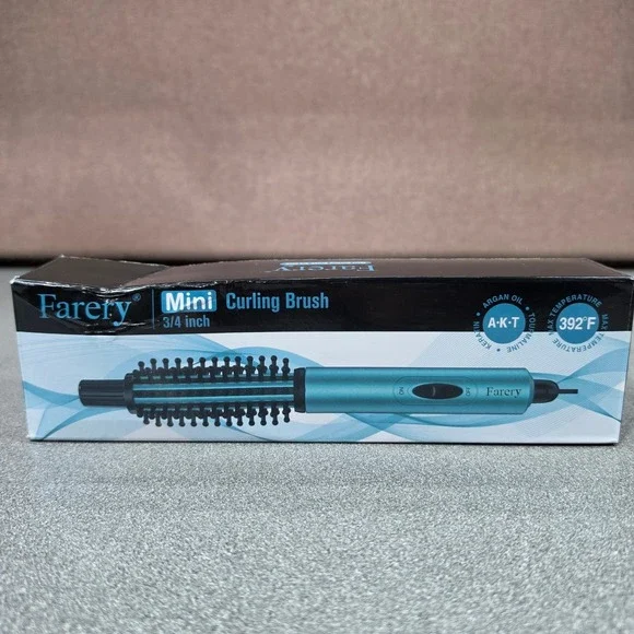 Farery Mini Curling Brush Women 3/4 Inch New Travel Thermal Iron FA019B