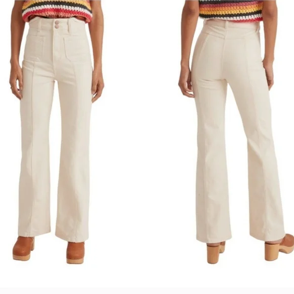 NEW‎ Marine Layer Archive Mariah Flare Pant Beige Size 10