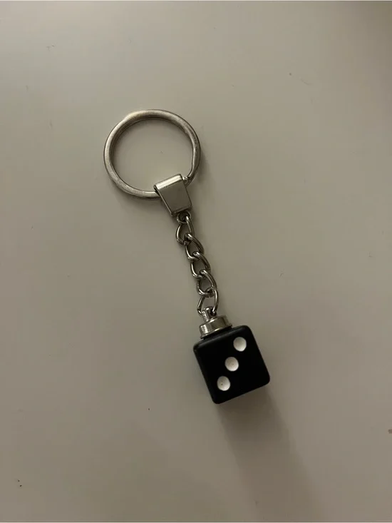 Black Dice Keychain