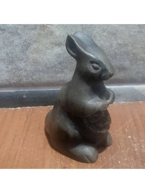 Rabbit Bunny Soapstone Sculpture Figurine