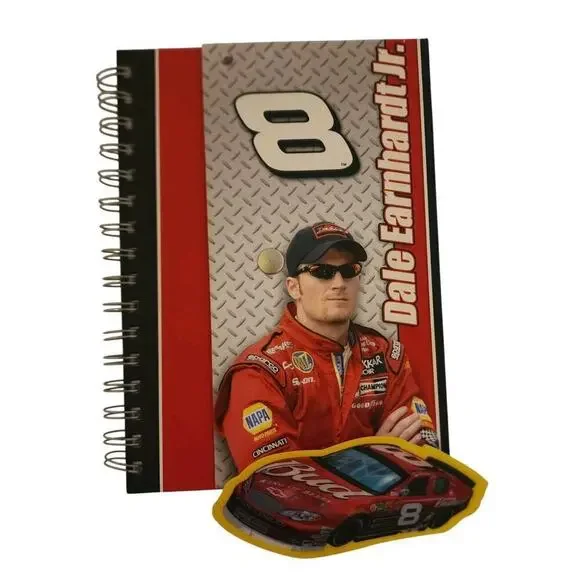 Dale Earnhardt Jr #8 Spiral Notebook Journal with Snap Closure NASCAR Car Racing