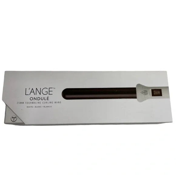 L'ANGE HAIR Ondulé Titanium Curling Wand White New In Box