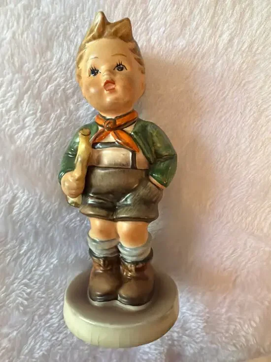 Vintage Goebel Hummel #97 Little Musician Trumpet Boy Figurine W Germany 5