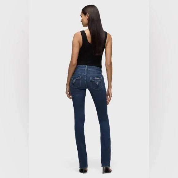Hudson Beth Baby Boot Jeans Size 30 Dark‎ Wash Jets Mid Rise Bootcut